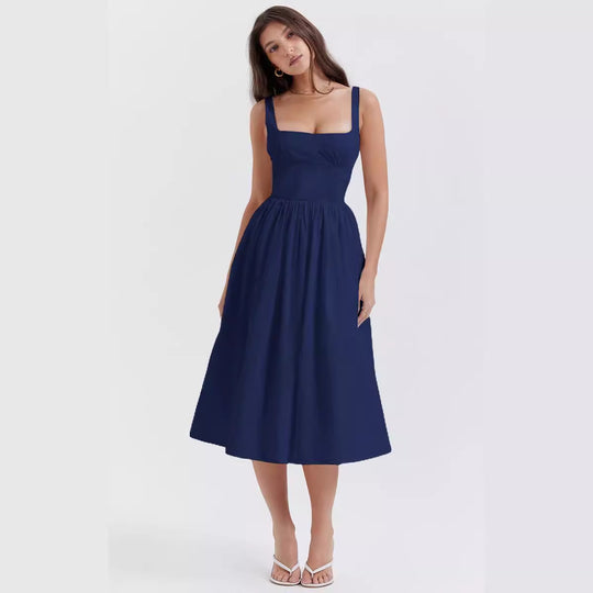 Damen Maxikleid mit elegantem Schnitt und voluminösem Rock R&B