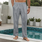 Herren lässige Jogginghose mit elastischem Bund und strukturiertem Design R&B