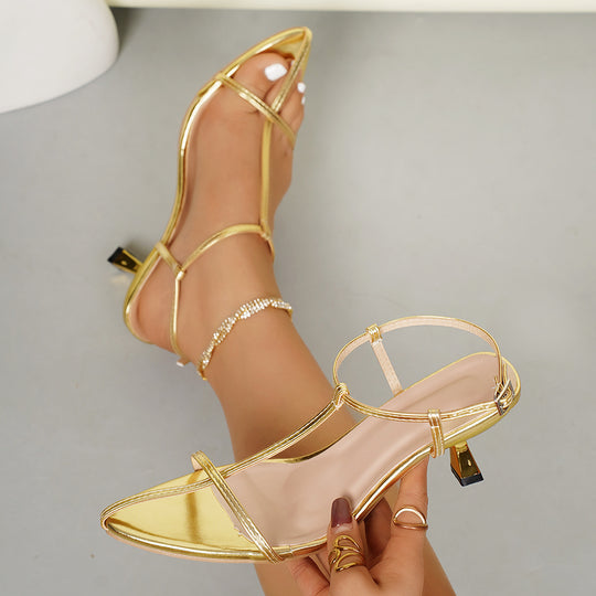 Damen Sandaletten mit eleganten Riemen und feinem Blockabsatz R&B