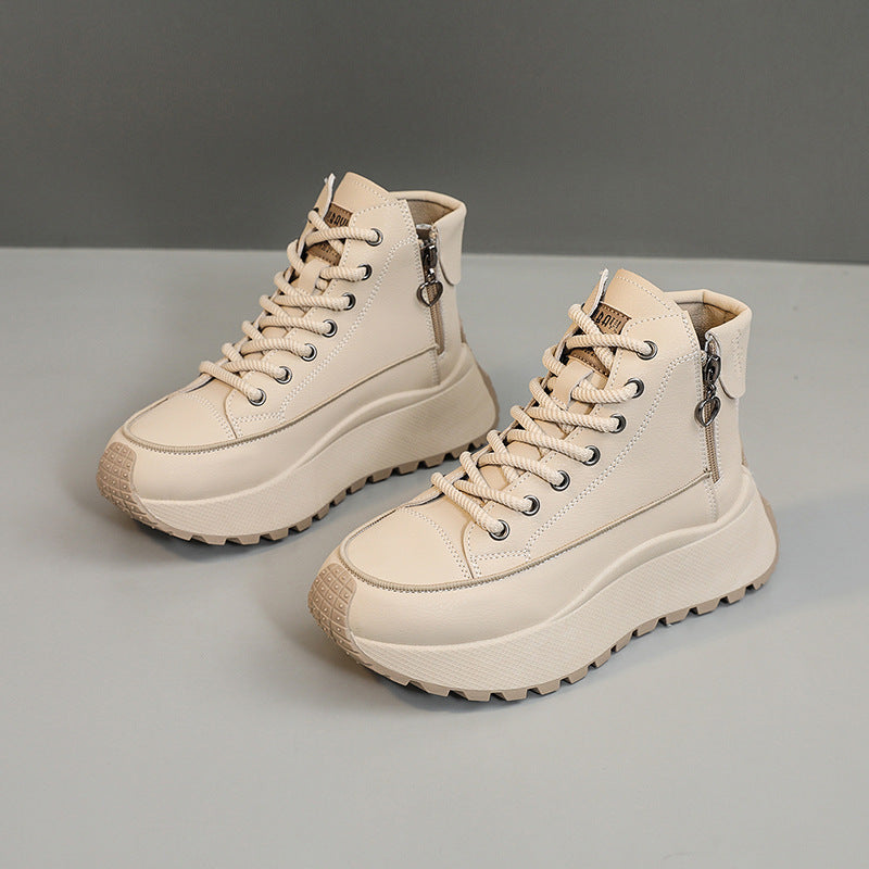 Damen High-Top Sneakers mit elegantem Reißverschluss und dämpfender Laufsohle R&B