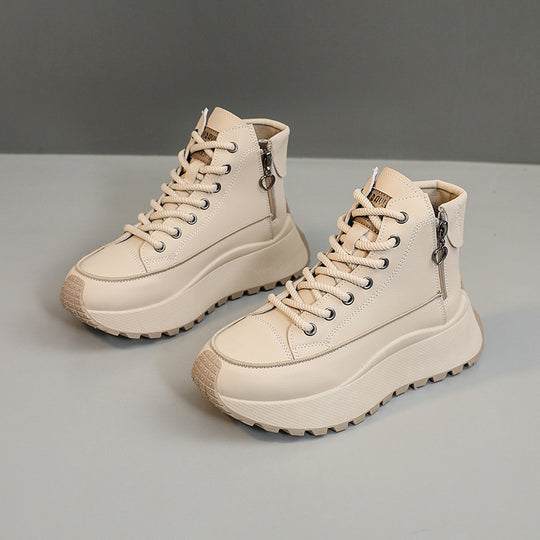 Damen High-Top Sneakers mit elegantem Reißverschluss und dämpfender Laufsohle R&B