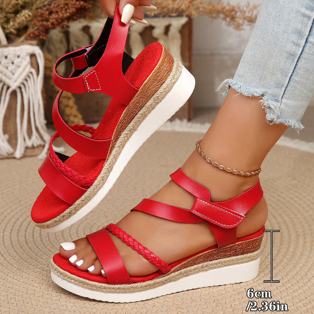 Damen Sportliche Sandalen mit geflochtenem Riemendesign und luftiger Sohle R&B