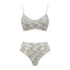 Damen Bikini-Set mit hochtailliertem Höschen und modischem Oberteil R&B