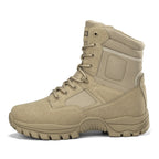 Herren Tactical Stiefel mit strapazierfähigem Obermaterial und hohem Knöchelschutz R&B