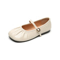 Damen Ballerinas mit modischem Riemchen und eleganter Faltenoptik