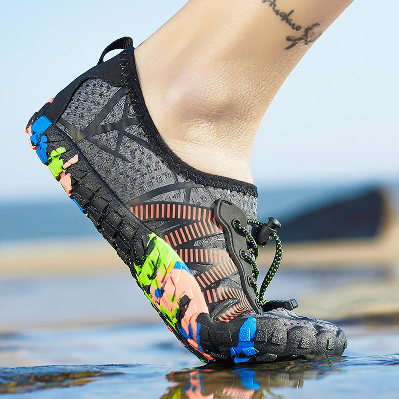 Damen Wassersportschuhe mit elastischem Schnellschnürsystem und rutschfester Sohle