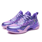 Damen Sportliche Basketball Sneakers mit stoßdämpfendem Fußbett und atmungsaktiver Obermaterialstruktur