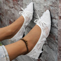 Damen elegante Spitzenschuhe mit floralem Design R&B