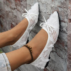 Damen elegante Spitzenschuhe mit floralem Design R&B