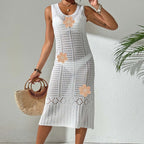 Damen Spitzen-Häkeln Kleid R&B