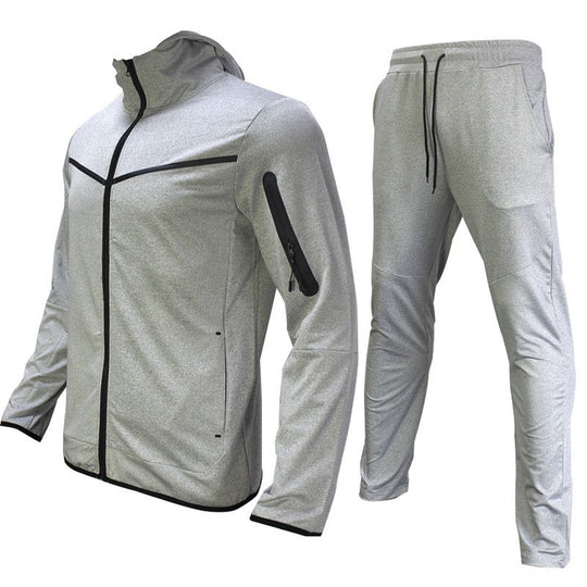 Herren sportliches Hoodie-Set mit atmungsaktiven Eigenschaften und modernen Kontrastdetails R&B