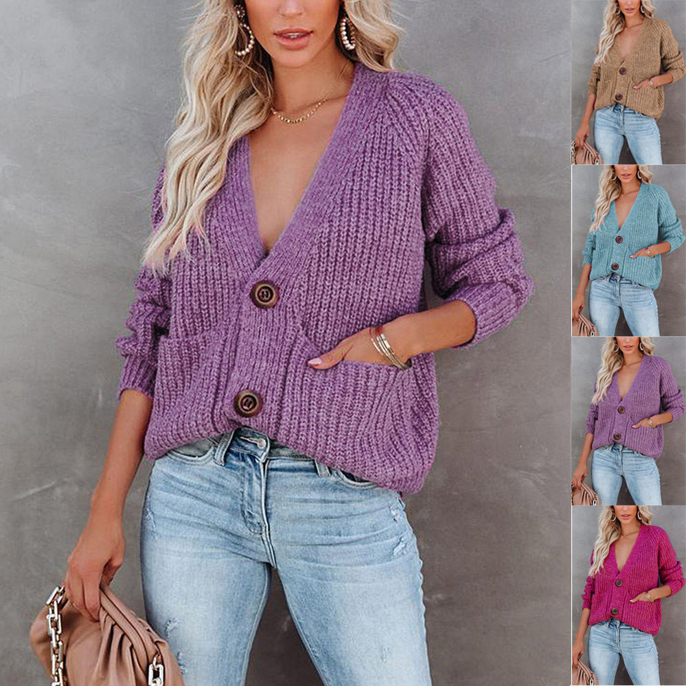 Damen Strickjacke im lässigen Schnitt mit praktischen Taschen