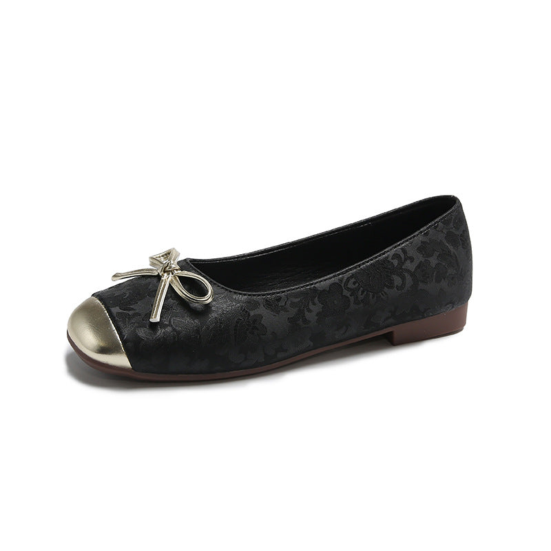 Damen Ballerinas mit elegantem Schleifen-Design und raffiniertem Metallverschluss R&B