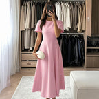 Damen Midikleid mit elegantem Schnitt und weiten Ärmeln R&B