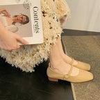 Damen Ballerinas mit elegantem Riemchen und hochwertiger Oberflächenstruktur R&B