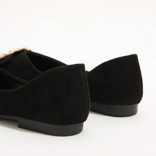 Damen Ballerinas mit funkelndem Schmuckelement R&B