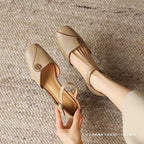 Damen Elegante Sling-Pumps mit komfortablem Fußbett und Schmuckdetail R&B