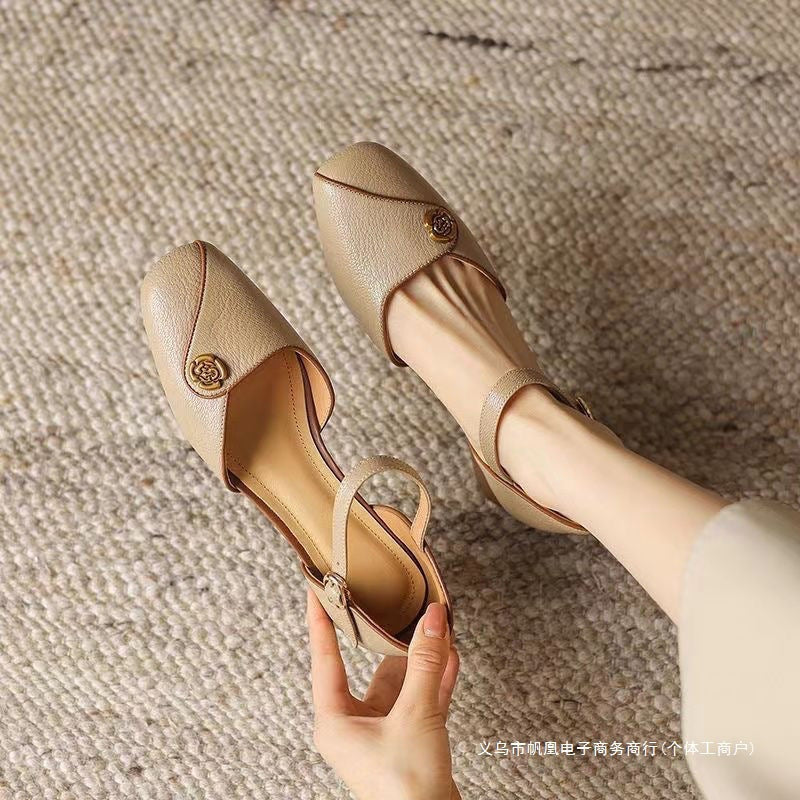 Damen Elegante Sling-Pumps mit komfortablem Fußbett und Schmuckdetail R&B