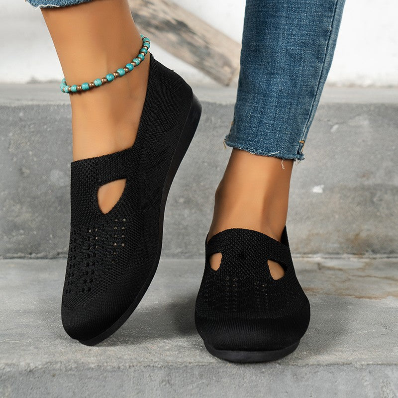 Damen atmungsaktive Filzschuhe mit offenem Design R&B