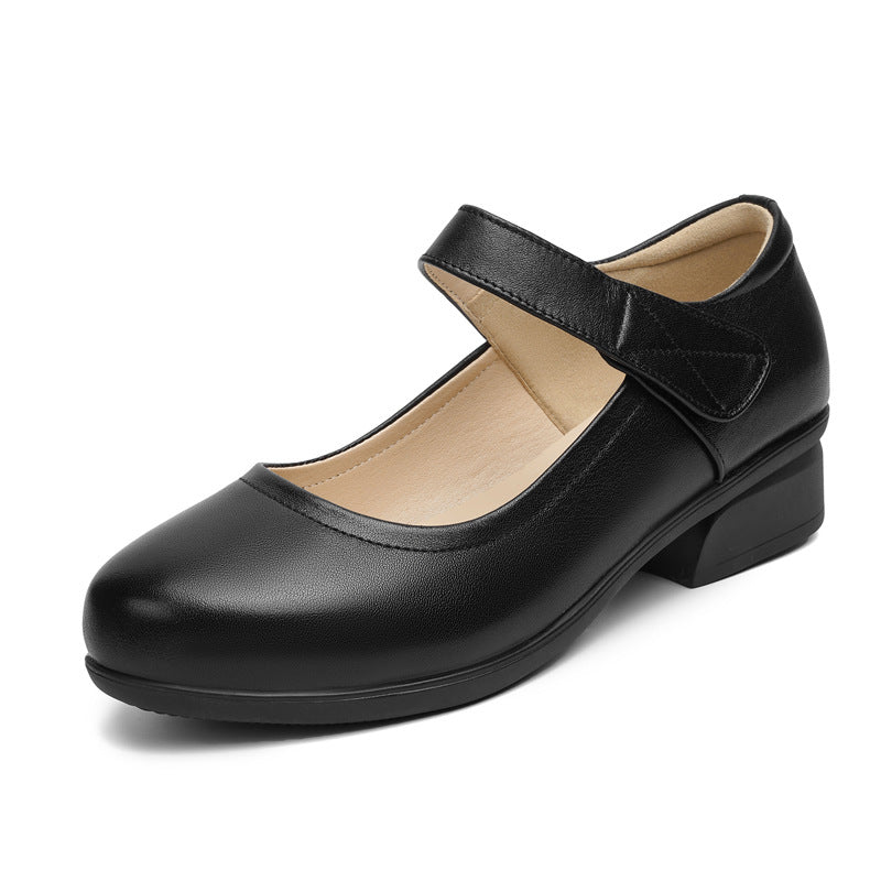 Damen Mary Jane Ballerinas mit verstellbarem Riemen und bequemem Fußbett R&B