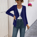 Damen elegante Jerseyjacke mit asymmetrischem Schnitt und subtilem Glanz R&B