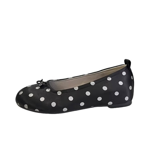 Damen elegante Ballerinas mit verspieltem Punkte-Design und komfortablem Fußbett R&B