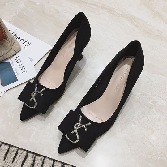 Damen Elegante Pumps mit Druckknopfdetail und schickem Blockabsatz R&B