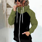 Damen nan Kapuzenjacke mit hohem Stehkragen, durchgehendem Reißverschluss und Raglanärmeln R&B