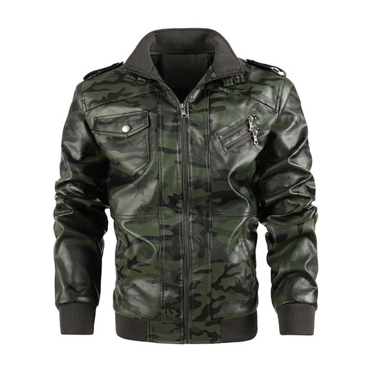 Herren camouflage Freizeitjacke mit stylischen Reißverschlusstaschen R&B