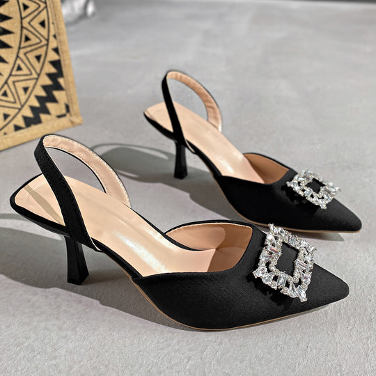 Damen Slingback-Pumps mit funkelndem Schmuckdetail und elegantem Design R&B