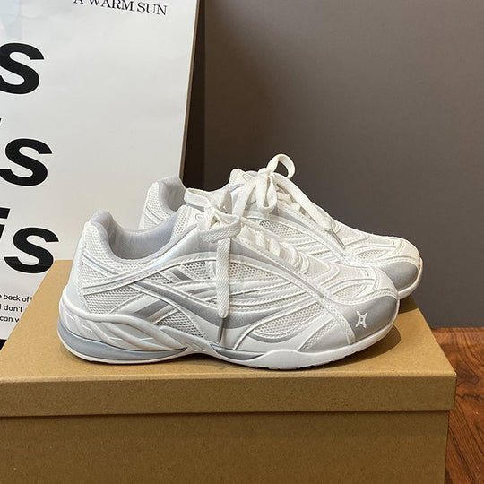 Damen sportliche Laufschuhe mit atmungsaktiver Mesh-Konstruktion und rutschfester Sohle R&B
