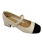 Damen elegante Mary Janes mit modischem Riemen und glänzender Vorderkappe R&B