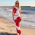 Damen Maxi-Kleid mit floralem Print und figurbetontem Design R&B