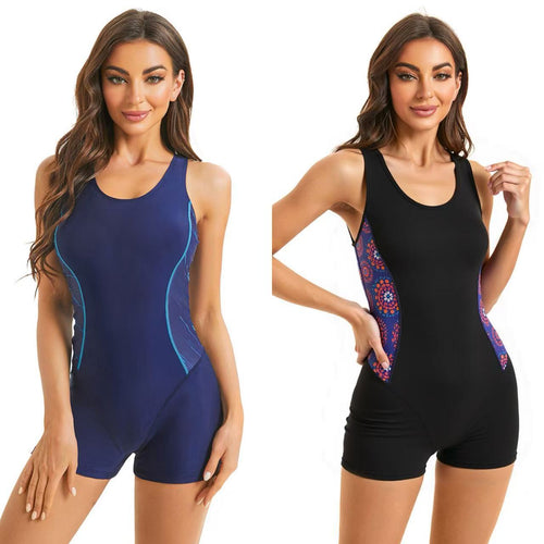 Damen Sportlicher Einteiler mit floralem Design R&B