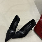 Damen elegante spitze Absätze mit zarter Schleifenverzierung R&B