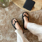 Damen Komfortable Zehentrenner-Sandalen mit elegantem Riemendesign und rutschfester Sohle