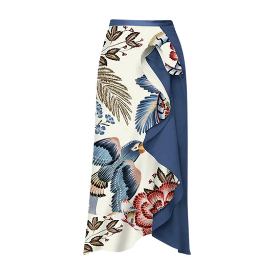 Damen Badeanzug-Set mit floralen Rüschen und taillierter Shorts R&B