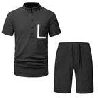 Herren Freizeitset mit modernem Stehkragen und sportlichem Design