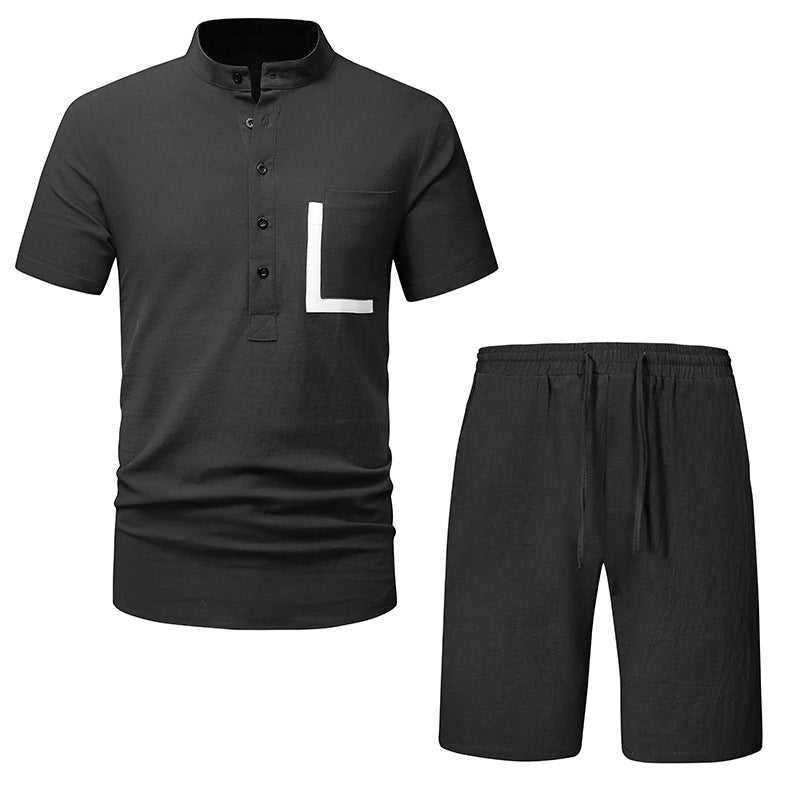 Herren Freizeitset mit modernem Stehkragen und sportlichem Design
