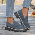Damen Slip-On Mokassins mit rutschfester Profilsohle und elegantem Design R&B
