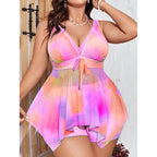 Damen Buntes Badeoberteil mit verspieltem Design