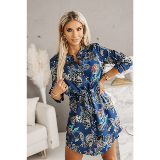 Damen Bedrucktes Utility Shirt Kleid R&B