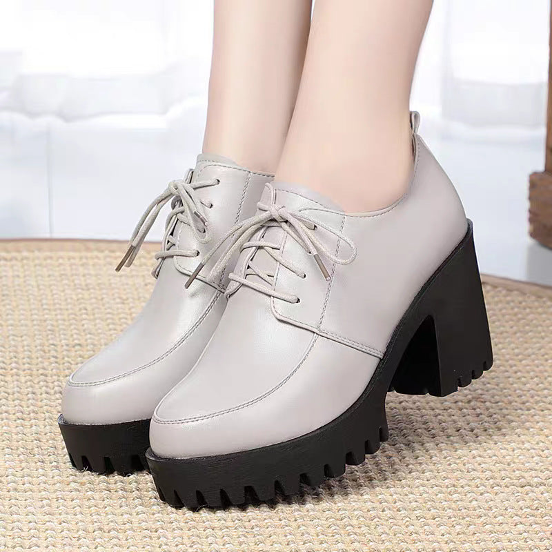 Damen Trendige Schnürstiefeletten mit robustem Blockabsatz R&B