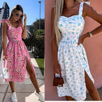 Damen Sommerliches Kleid mit wärmenden Trägern und Blumenmuster R&B