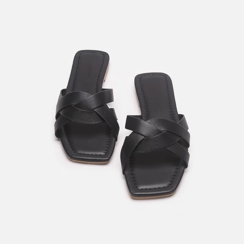 Damen elegante Riemensandalen mit geflochtenem Design R&B