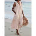 Damen Sommerliches Leinenkleid R&B