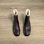 Damen gefütterte Winterstiefel mit modischem Reißverschluss und kuscheligem Kragen R&B