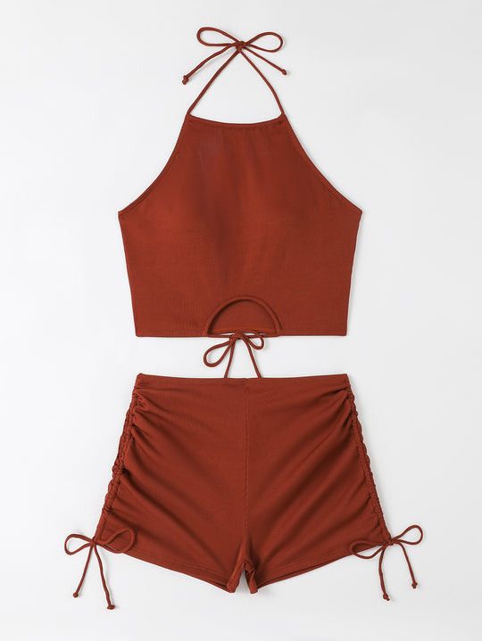 Damen Freizeit-Bikini-Set mit Raffungen R&B