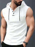 Herren ärmelloses Hoodie-Shirt mit strukturierter Oberfläche