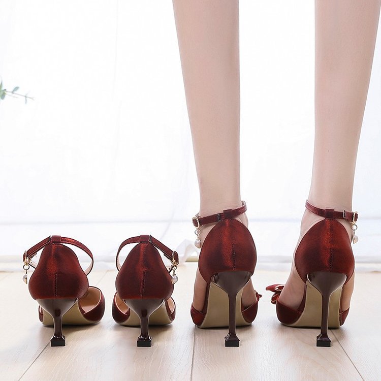 Damen elegante Slingback-Pumps mit modischem Schleifenakzent